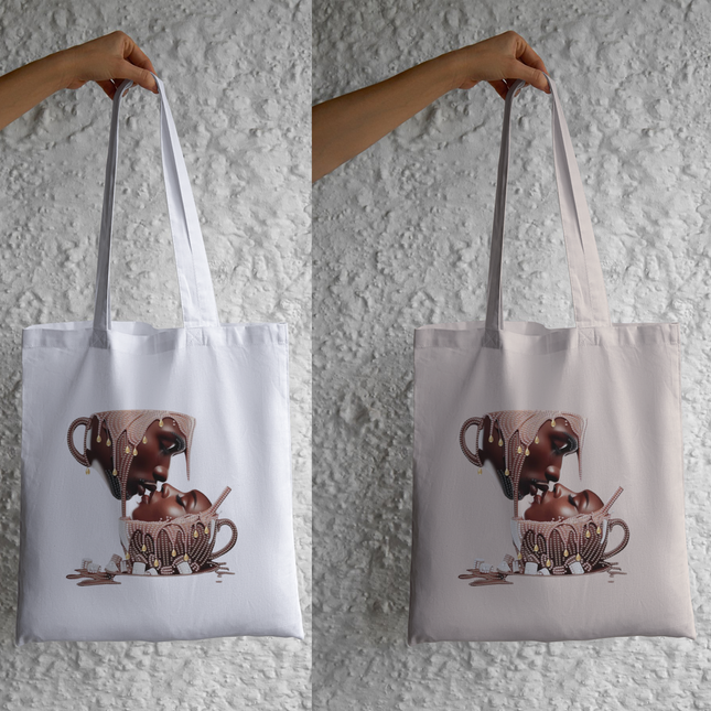 Romantic Chocolate Love Couple Afro Art-Eco Solvent Reay to Press