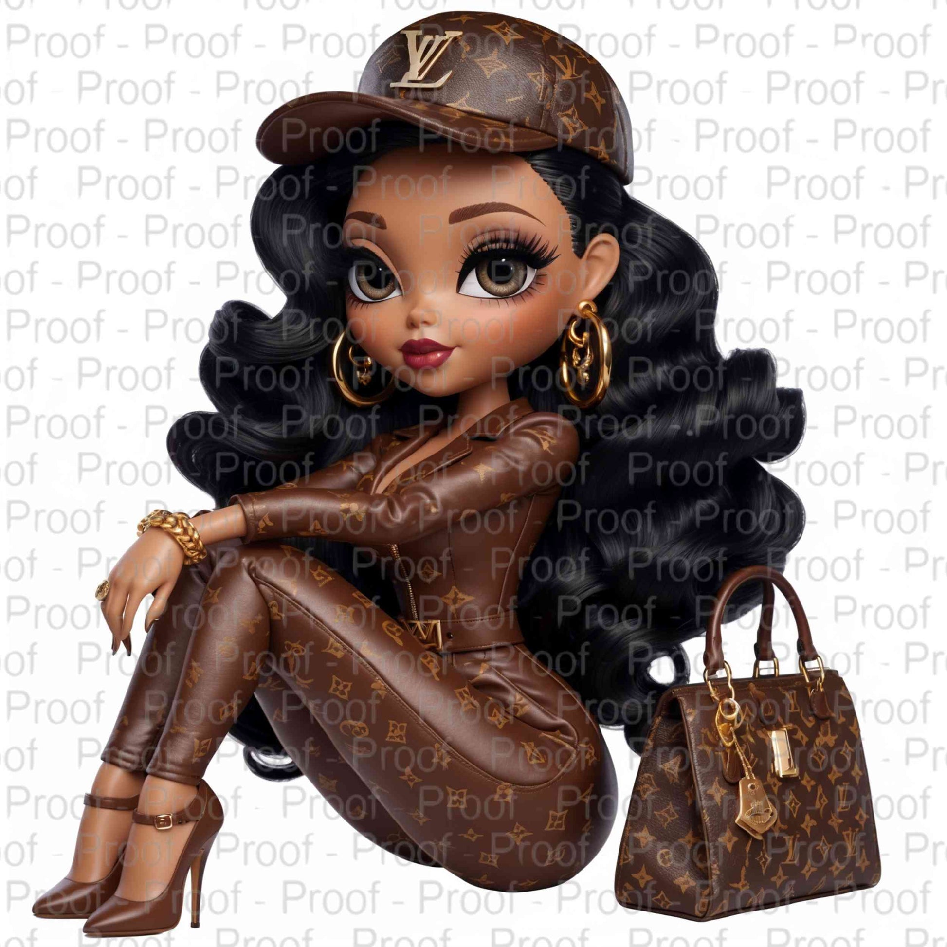 Light Skin Luxury Doll Girl--Exclusive Image Vault Collection-4 Digital Files Digital File Style-Junction Custom Designs & Prints