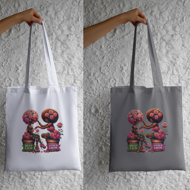 Help Each Other Grow Afro Woman-Eco Solvent Ready to Press