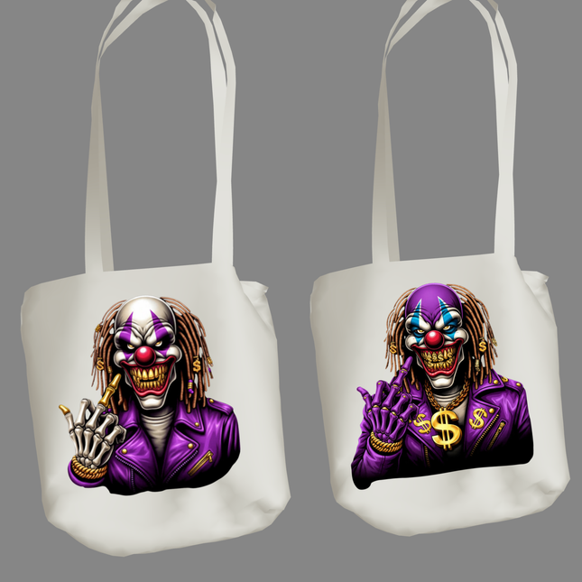 Exclusive Gangster Purple Clown PNG Bundle with bold street-style clowns in purple jackets, by Style Junction Custom Digital Designs.