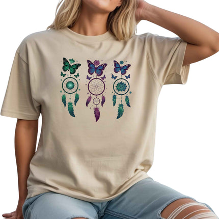 Boho Butterfly Dreamcatcher Trio PNG Instant Download Stylish Clipart High Resolution Design
