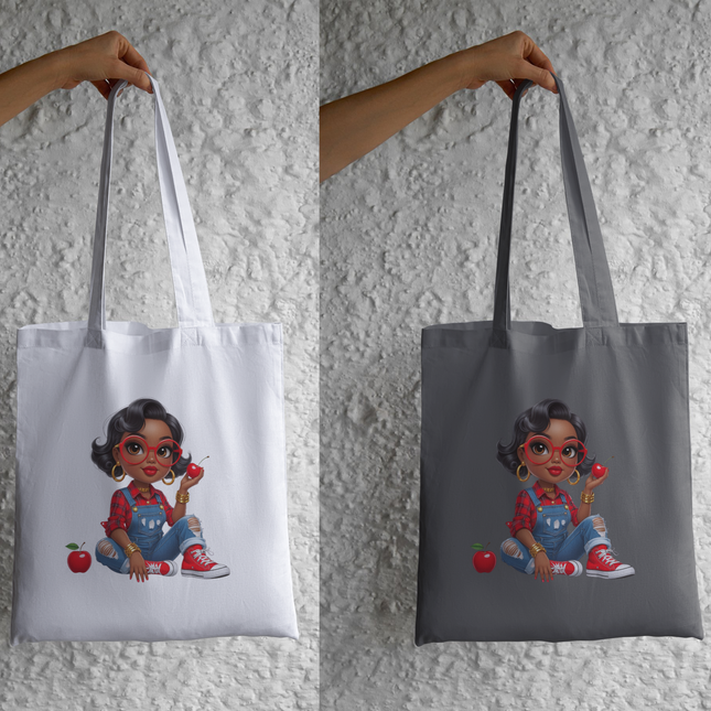 Cherry Girl Clipart Eco Solvent Heat Transfer by Style Junction Custom Digital Designs, vibrant, ready to press, exclusive artwork.