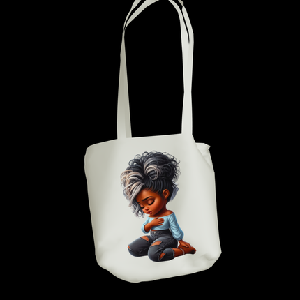 Praying Girl #2 Eco Solvent Heat Transfer by Style Junction Custom Digital Designs, vibrant ready-to-press apparel graphic.