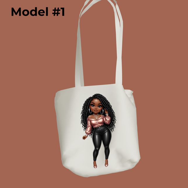 Chic Curly-Haired Woman 2pc PNG Bundle by Style Junction Custom Digital Designs, exclusive creative artwork for apparel and branding.