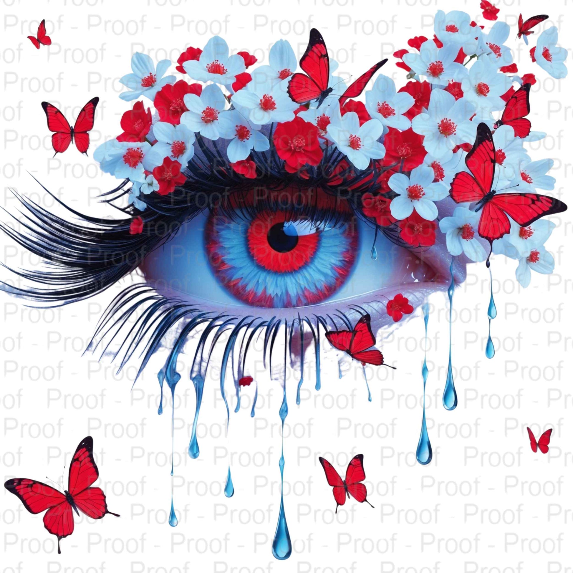 Crimson Bloom: The Eye of Passion and Tears-Exclusive Image Vault Collection-4-Digital Files Digital File Style-Junction Custom Designs & Prints