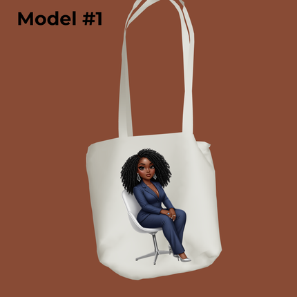 Confident Businesswoman 2pc PNG Bundle by Style Junction Custom Digital Designs featuring elegant curly hair navy suit art.