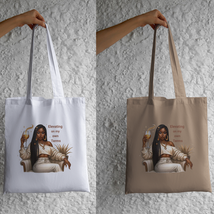 Elevating On My Own Terms eco solvent heat transfer by Style Junction Custom Digital Designs, featuring elegant empowering artwork.