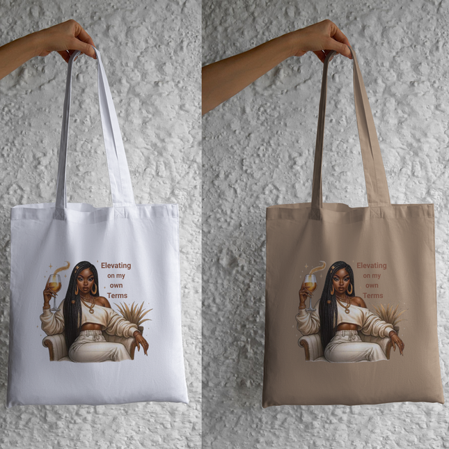 Elevating On My Own Terms eco solvent heat transfer by Style Junction Custom Digital Designs, featuring elegant empowering artwork.