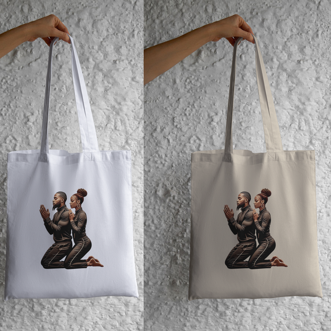 Praying Black Couple Eco Solvent Heat Transfers & Ready to Press