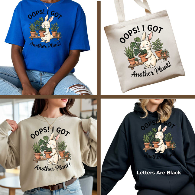 Oops! I Got Another Plant! 9-Piece Bundle for Crafters & DIY – 3 Eco-Solvent + 3 Sublimation Transfers (Ready to Press) + 3 Matching 2” Stickers