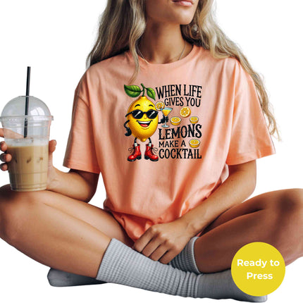 When Life Gives You Lemons Heat Transfers 3-Pack, Ready to Press, Vibrant Long-Lasting Prints (Iron-On Transfers Only)