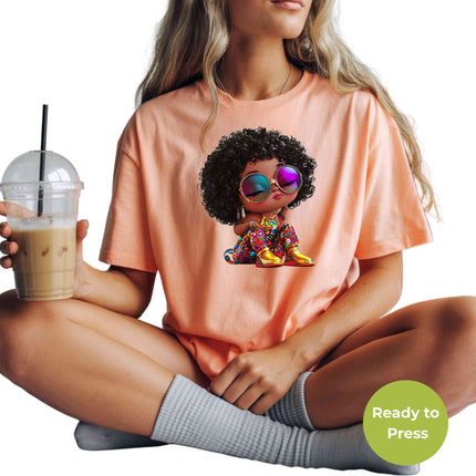 Disco Diva Glow Heat Transfers 3-Pack, Ready to Press, Vibrant Long-Lasting Prints  (Iron-On Transfers Only)