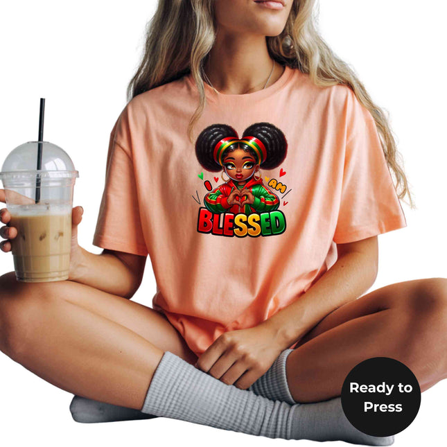 I Am Blessed Heat Transfers 3-Pack, Ready to Press, Vibrant Long-Lasting Prints (Iron-On Transfers Only)