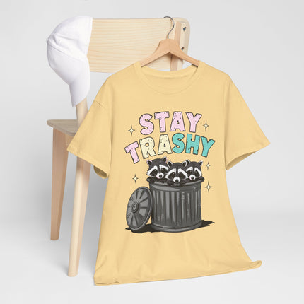 Stay Trashy Racoon Trio — Cute Trash Graphic Tee