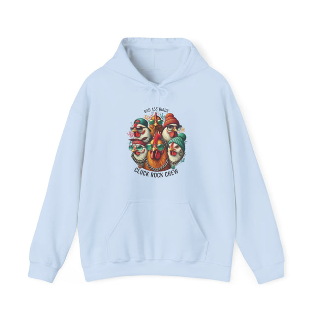 Chicken Crew Vintage Farmhouse Hoodie – "Cluck Rock Crew" Rooster Graphic