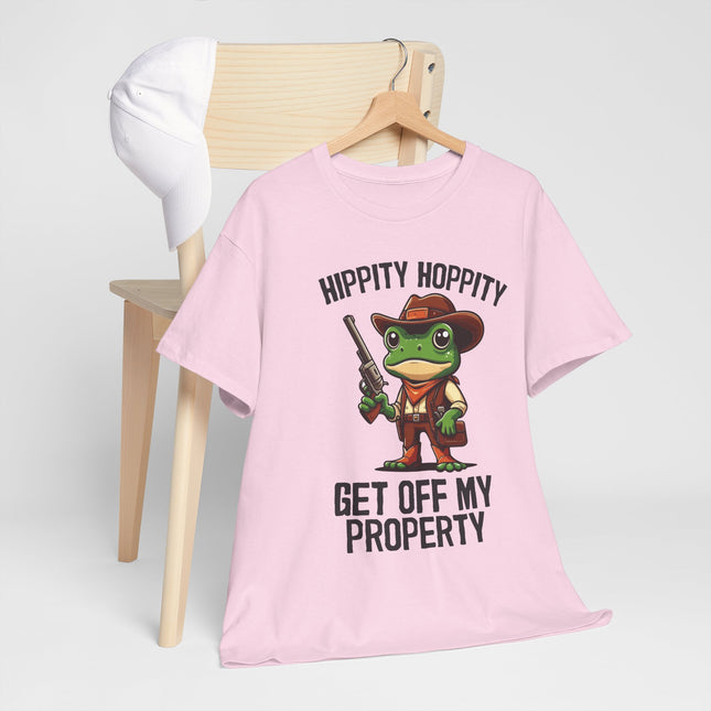 Frog Tee — "Hippity Hoppity Get Off My Property" Funny Holiday T-Shirt