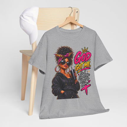 God Got Me T‑Shirt — Bold Afrocentric Faith Graphic Tee