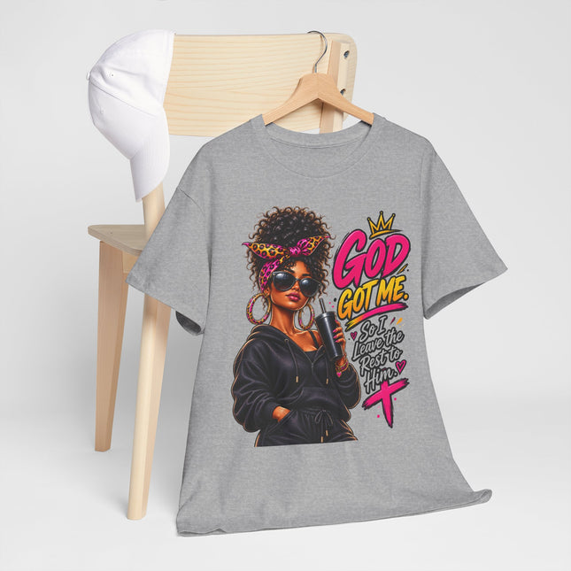God Got Me T‑Shirt — Bold Afrocentric Faith Graphic Tee