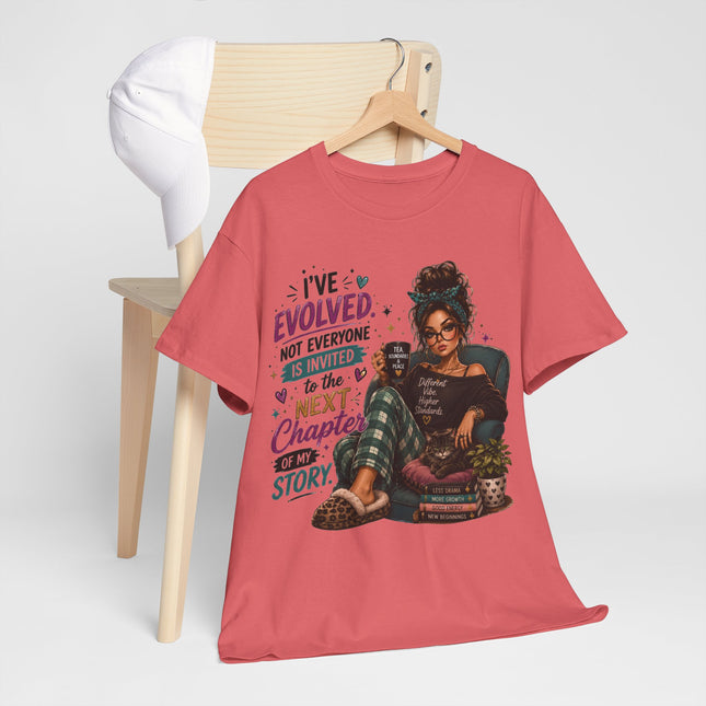T-Shirt — "I've Evolved" Cozy Reader Graphic Tee