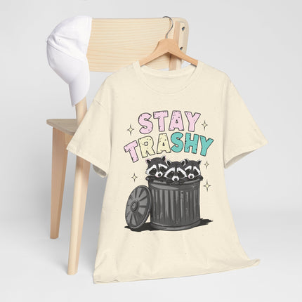 Stay Trashy Racoon Trio — Cute Trash Graphic Tee