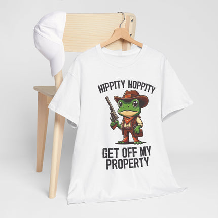 Frog Tee — "Hippity Hoppity Get Off My Property" Funny Holiday T-Shirt
