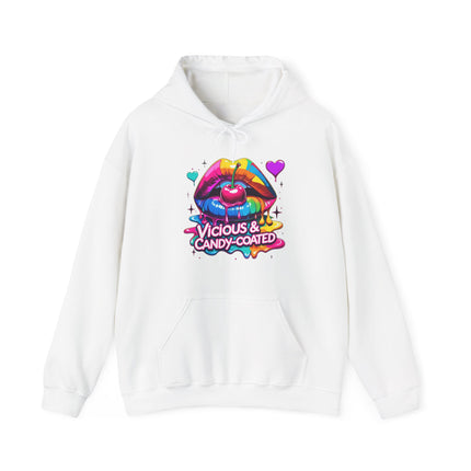 Hoodie — Vicious & Candy-Coated Rainbow Lips Graphic Hoodie