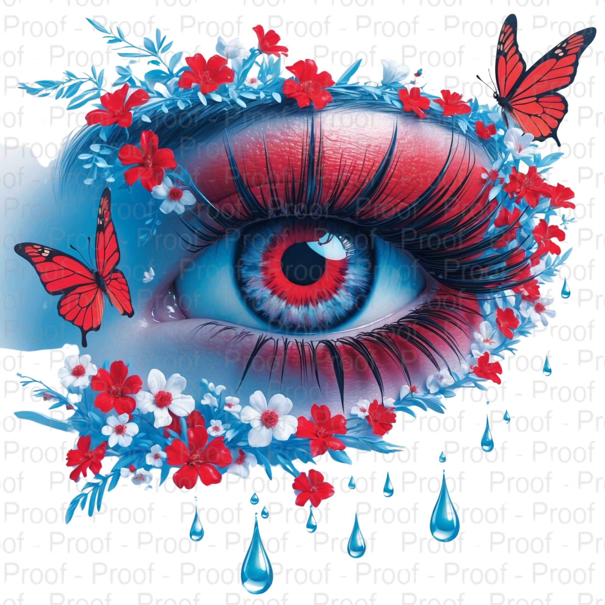 Crimson Bloom: The Eye of Passion and Tears-Exclusive Image Vault Collection-4-Digital Files Digital File Style-Junction Custom Designs & Prints