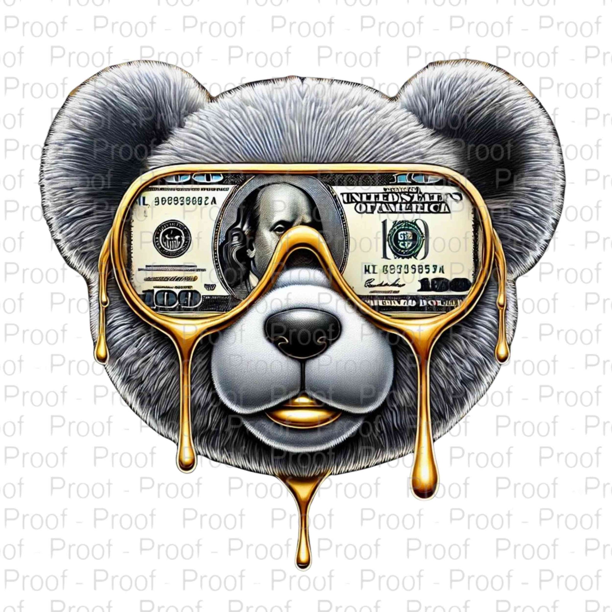 All I See Is Money Bear-Digital Download Digital File Style-Junction Custom Designs & Prints