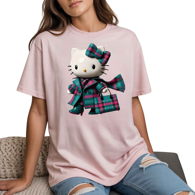 Cute Plaid Kitty PNG Instant Download Stylish Clipart High Resolution Design