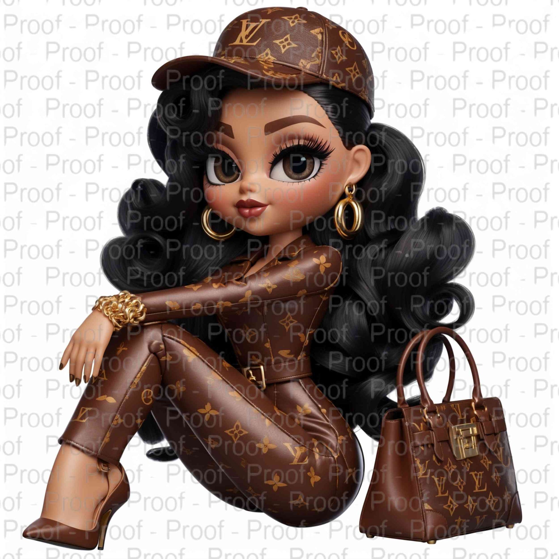 Light Skin Luxury Doll Girl--Exclusive Image Vault Collection-4 Digital Files Digital File Style-Junction Custom Designs & Prints