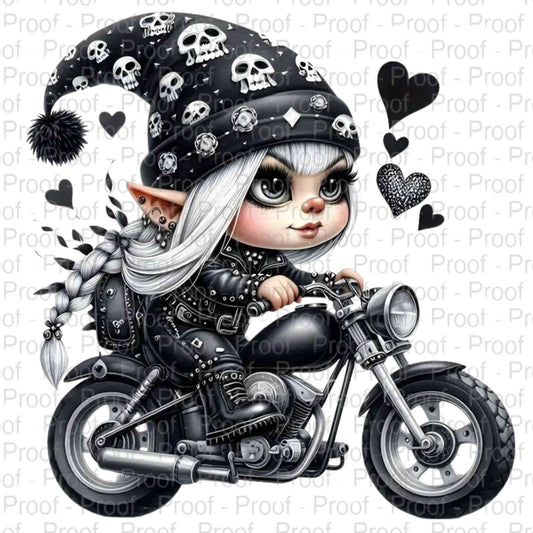 Motorcycle Girl 3-DTF Transfers for Garments – Stunning Apparel Designs for All Fabrics DTF Prints Style-Junction Custom Designs & Prints