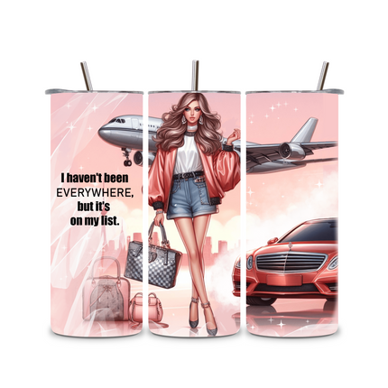 Chic Travel Goals – Custom 20oz Skinny Straight Tumbler 20oz Skinny Straight Tumbler Style Junction – Custom Digital Designs & Apparel