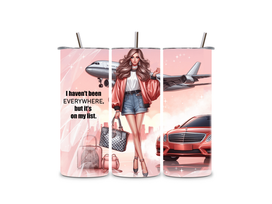 Chic Travel Goals – Custom 20oz Skinny Straight Tumbler