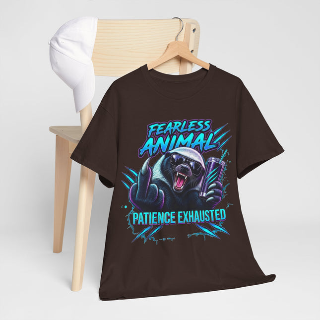 Bear Graphic Tee — "Fearless Animal, Patience Exhausted" Bold Streetwear Shirt
