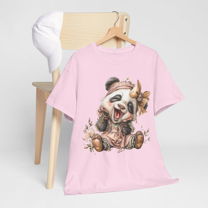 Cute Baby Panda Tee — Adorable Floral Bow Graphic T-Shirt