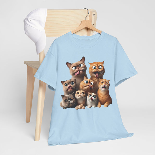 Cute Cat Squad T-Shirt — Cartoon Kitten Graphic Tee