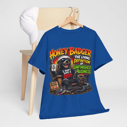 Honey Badger Illustration Tee | 'The Living Definition of Unfinished Business'