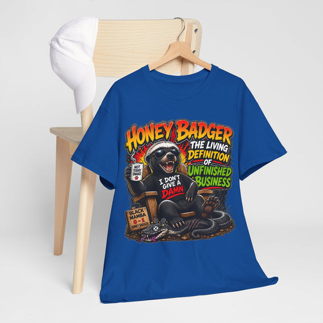 Honey Badger Illustration Tee | 'The Living Definition of Unfinished Business'