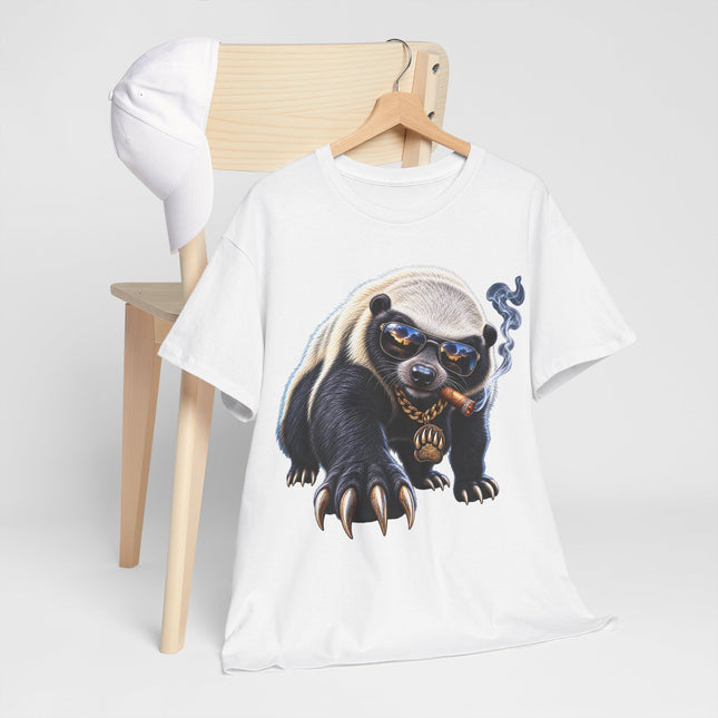 Honey Badger Graphic Tee — Fierce Smoky Streetwear T-Shirt