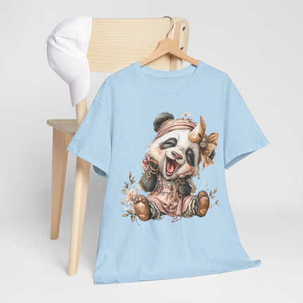 Cute Baby Panda Tee — Adorable Floral Bow Graphic T-Shirt