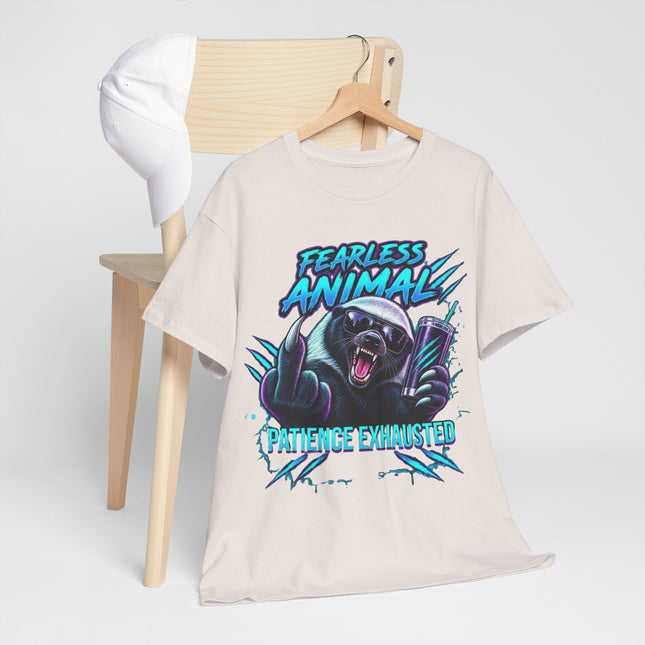 Bear Graphic Tee — "Fearless Animal, Patience Exhausted" Bold Streetwear Shirt