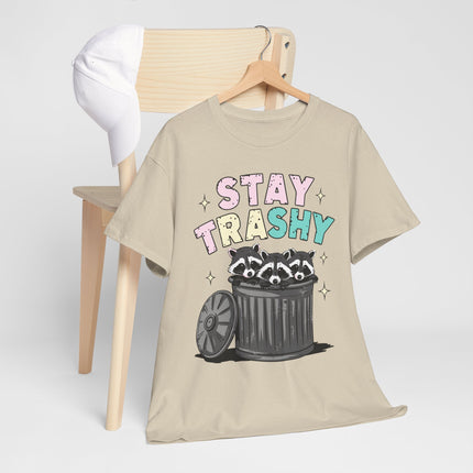 Stay Trashy Racoon Trio — Cute Trash Graphic Tee