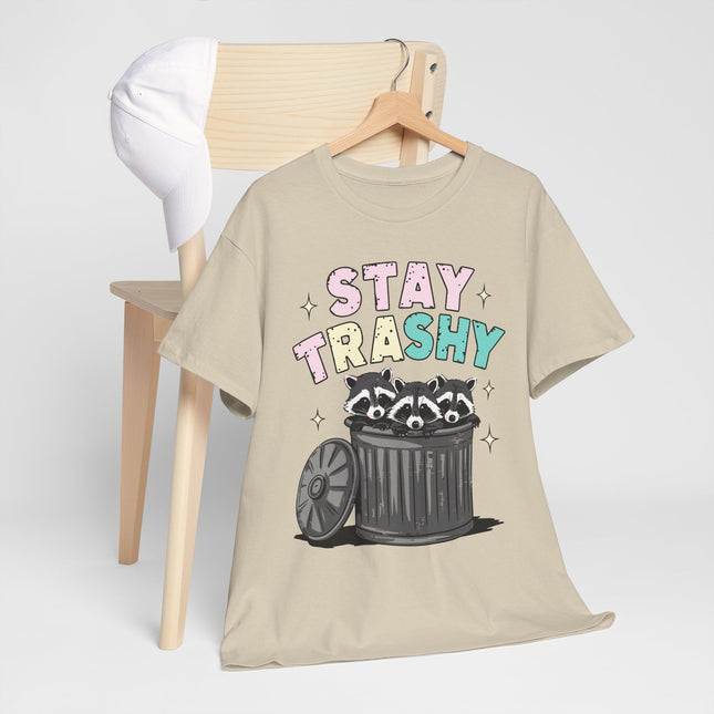 Stay Trashy Racoon Trio — Cute Trash Graphic Tee