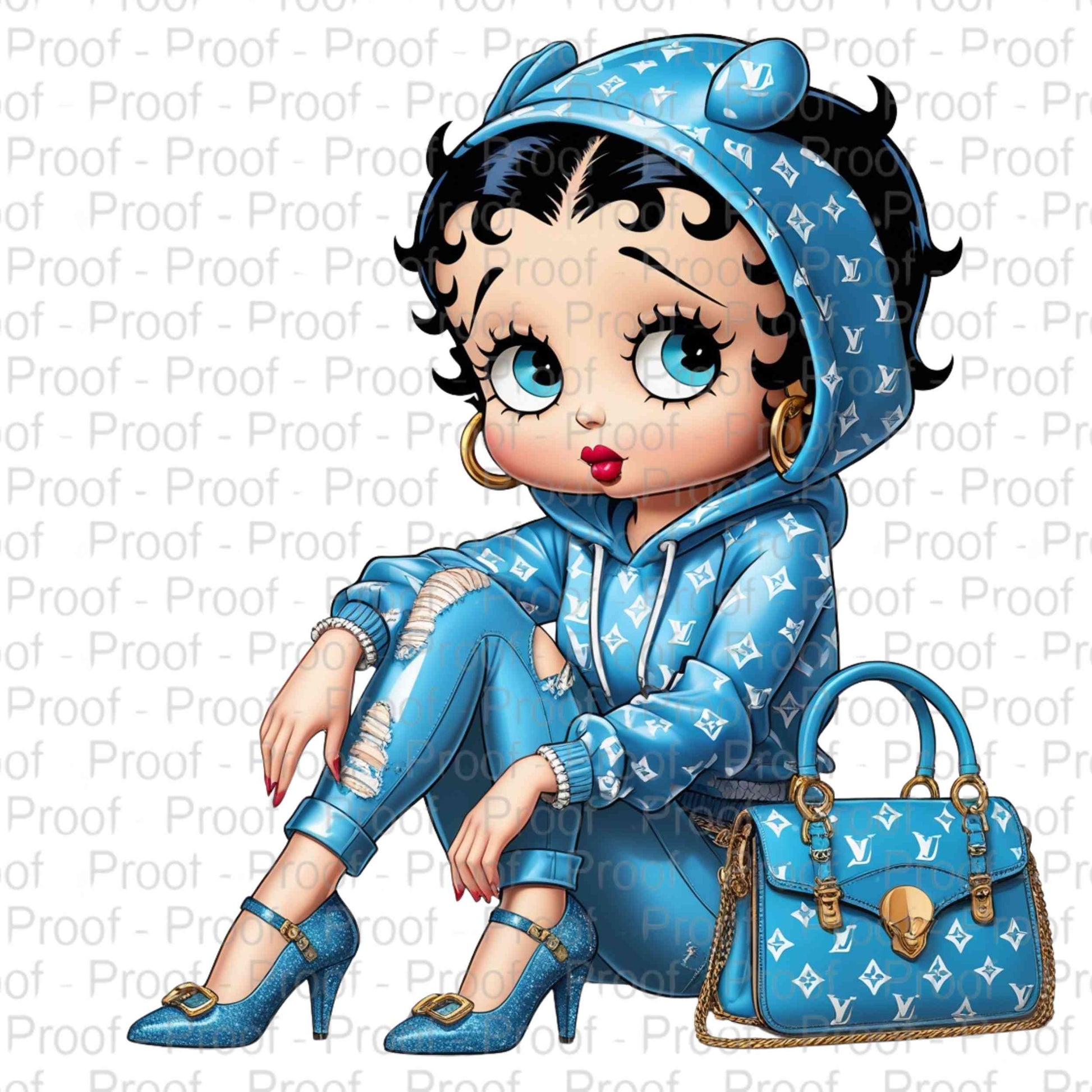 Light Blue Betty-Exclusive Image Vault Collection-4 Digital Files Digital File Style-Junction Custom Designs & Prints