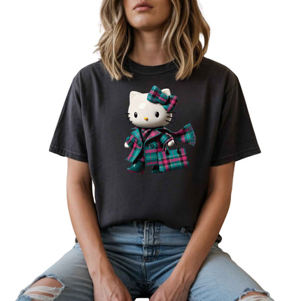 Cute Plaid Kitty PNG Instant Download Stylish Clipart High Resolution Design