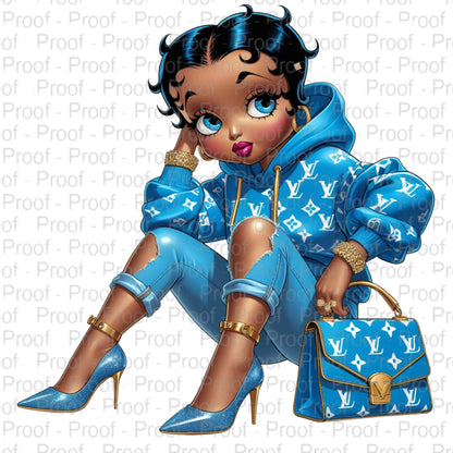 Sophisticated Betty In Blue-Exclusive Image Vault Collection-5 Digital Files Digital File Style-Junction Custom Designs & Prints