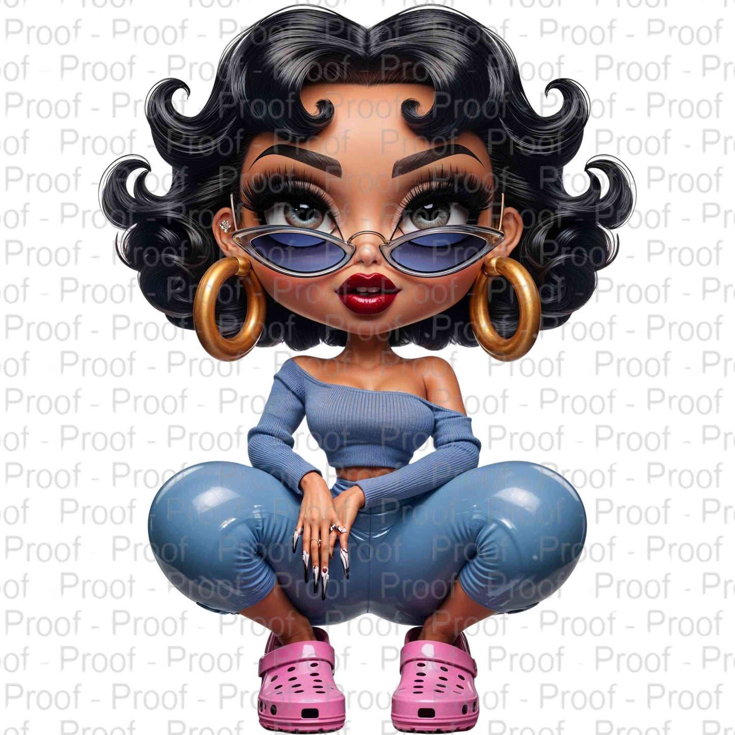 Retro Chic Doll in Pastel Vibes Betty Boop-Exclusive Image Vault Collection-4 Digital Files Digital File Style-Junction Custom Designs & Prints