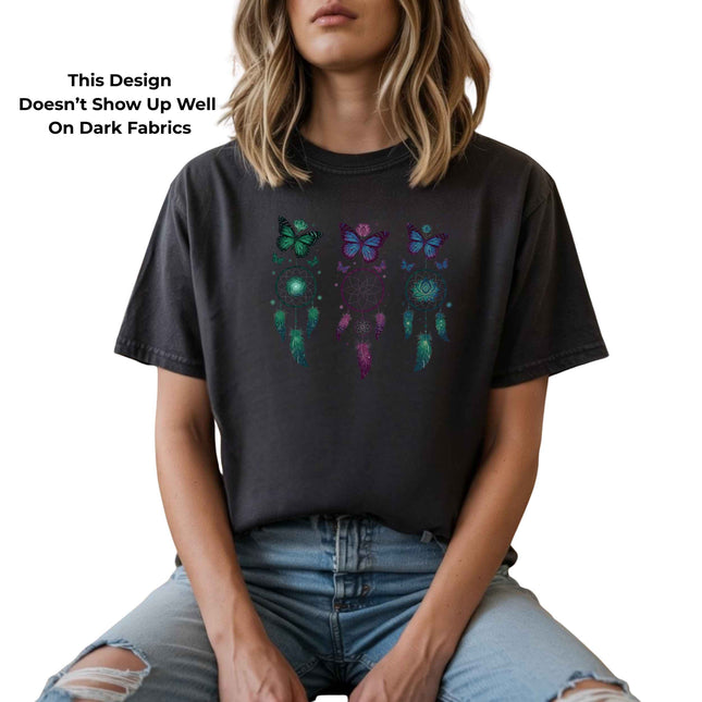Boho Butterfly Dreamcatcher Trio PNG Instant Download Stylish Clipart High Resolution Design