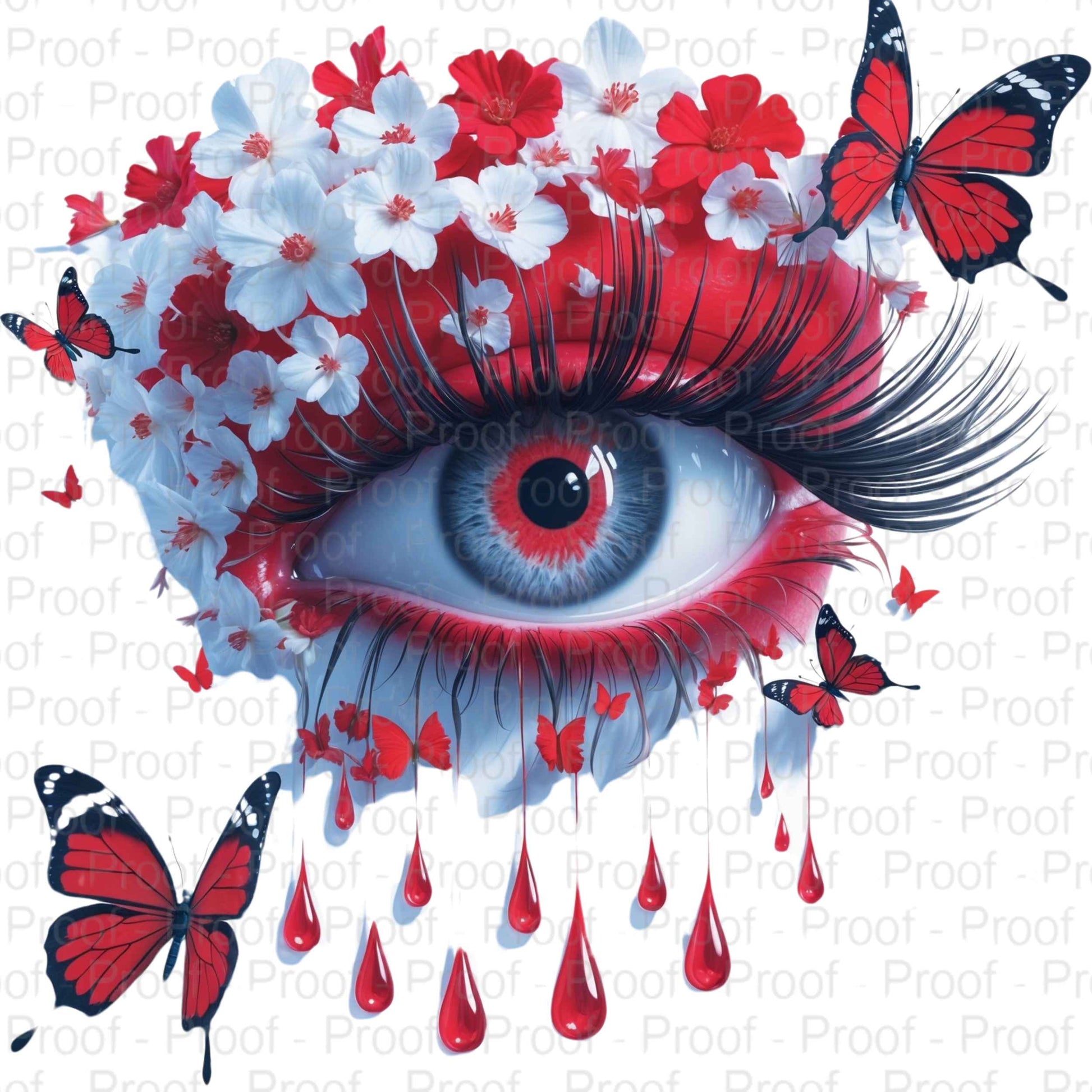 Crimson Bloom: The Eye of Passion and Tears-Exclusive Image Vault Collection-4-Digital Files Digital File Style-Junction Custom Designs & Prints