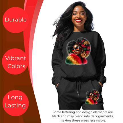 Regal Roots Radiance 6-Pack DIY Bundle – 3 Eco-Solvent Iron-On Heat Transfers + 3 Sublimation Iron-On Heat Transfers, Ready to Press. Bonus: 4 Matching 2-Inch Stickers